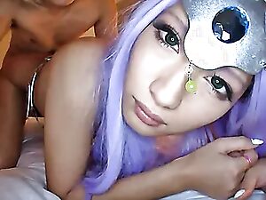 Chinese cosplayer gets penetrated and creampied POV