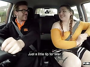 Plump Brit lecturers get kinky in a car, exploring each other's desires and satisfying them.