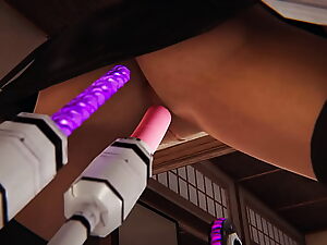 Tifa Lockhart ti porta in un viaggio selvaggio nel mondo immersivo del porno 3D con una macchina futuristica.